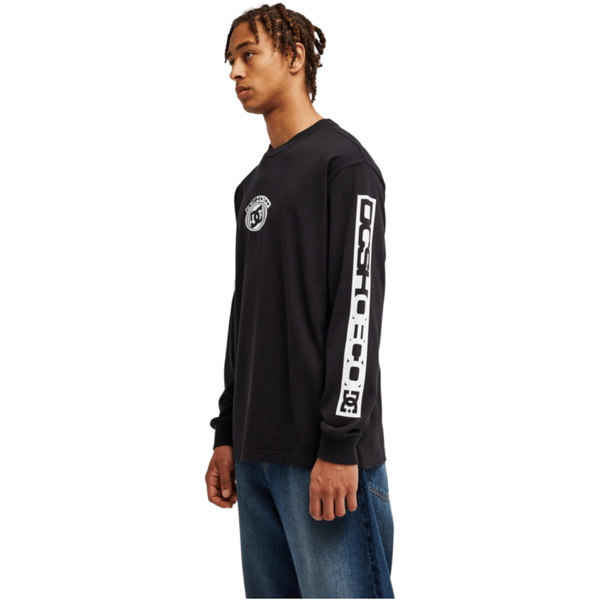 2026 DC Shoes Mens DC Echo Long Sleeve T-Shirt EDYZT04462 - Black